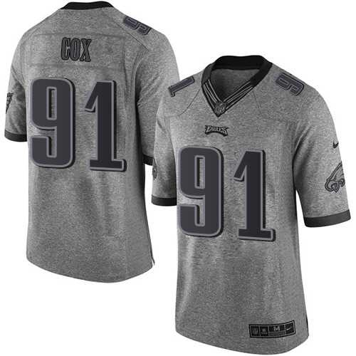 Nike Philadelphia Eagles #91 Fletcher Cox Gray Men's Stitched NFL Limited Gridiron Gray Jersey