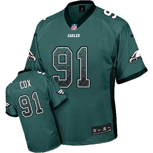 Nike Philadelphia Eagles #91 Fletcher Cox Midnight Green Team Color Men's Stitched NFL Elite Drift Fashion Jersey