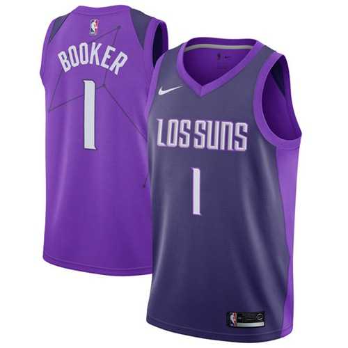 Nike Phoenix Suns #1 Devin Booker Purple NBA Swingman City Edition Jersey