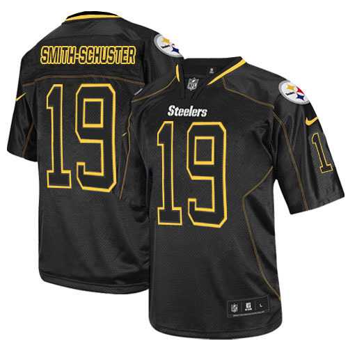 Nike Pittsburgh Steelers #19 JuJu Smith-Schuster Lights Out Black Men's Stitched NFL Elite Jersey