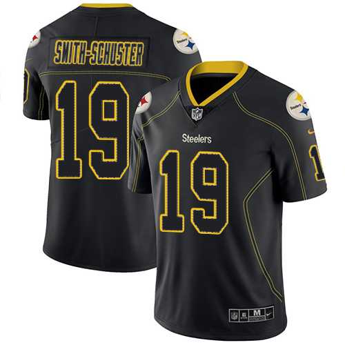 Nike Pittsburgh Steelers #19 JuJu Smith-Schuster Lights Out Black Men's Stitched NFL Limited Rush Jersey