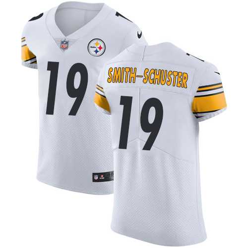 Nike Pittsburgh Steelers #19 JuJu Smith-Schuster White Men's Stitched NFL Vapor Untouchable Elite Jersey