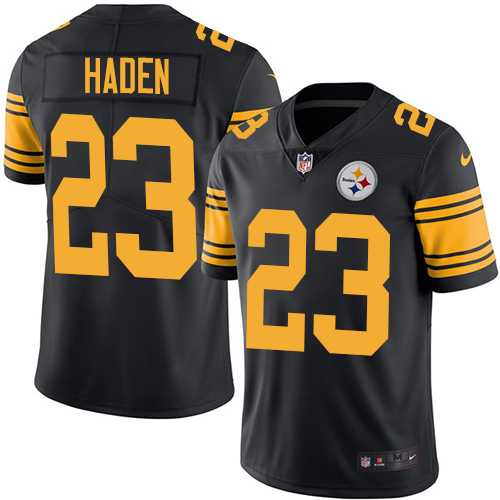 Nike Pittsburgh Steelers #23 Joe Haden Black Men's Stitched NFL Limited Rush Jersey