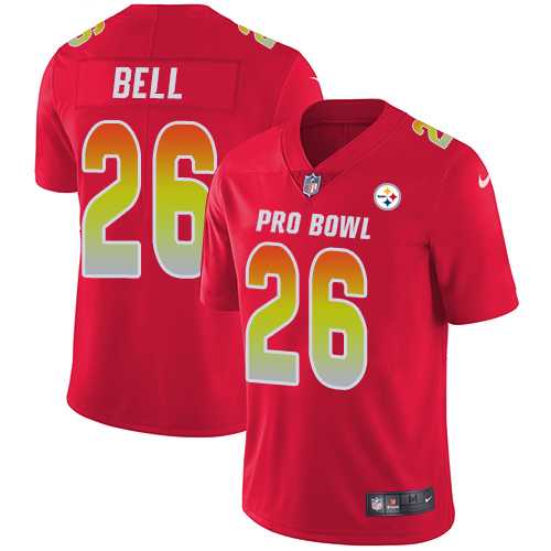 Nike Pittsburgh Steelers #26 Le'Veon Bell Red Men's Stitched NFL Limited AFC 2018 Pro Bowl Jersey