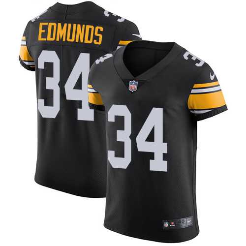 Nike Pittsburgh Steelers #34 Terrell Edmunds Black Team Color Men's Stitched NFL Vapor Untouchable Elite Jersey