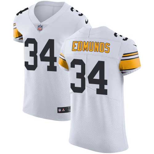 Nike Pittsburgh Steelers #34 Terrell Edmunds White Men's Stitched NFL Vapor Untouchable Elite Jersey