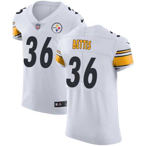 Nike Pittsburgh Steelers #36 Jerome Bettis White Men's Stitched NFL Vapor Untouchable Elite Jersey