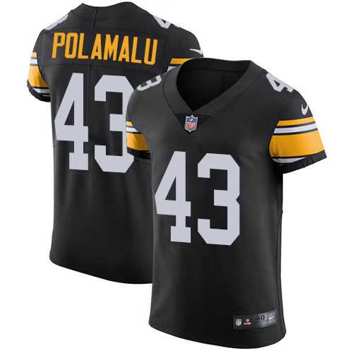 Nike Pittsburgh Steelers #43 Troy Polamalu Black Alternate Men's Stitched NFL Vapor Untouchable Elite Jersey