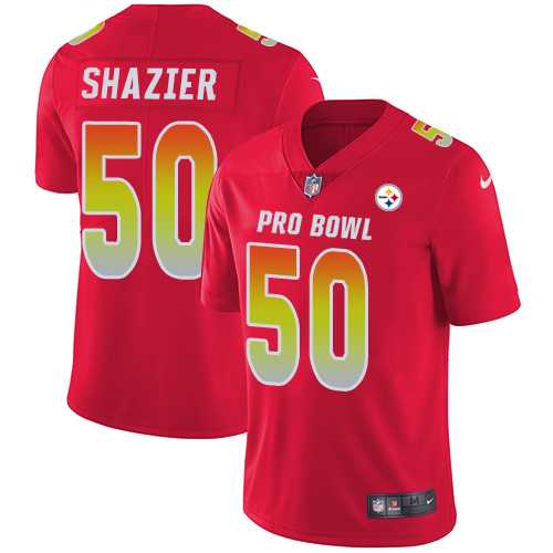 Nike Pittsburgh Steelers #50 Ryan Shazier Red Men's Stitched NFL Limited AFC 2018 Pro Bowl Jersey