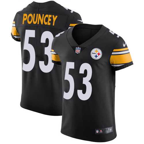 Nike Pittsburgh Steelers #53 Maurkice Pouncey Black Men's Stitched NFL Vapor Untouchable Elite Jersey