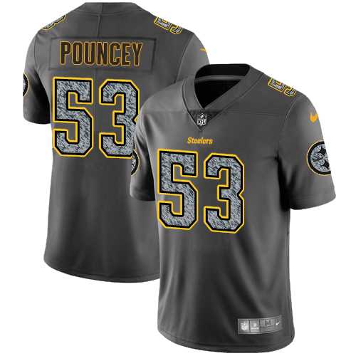 Nike Pittsburgh Steelers #53 Maurkice Pouncey Gray Static Men's NFL Vapor Untouchable Limited Jersey