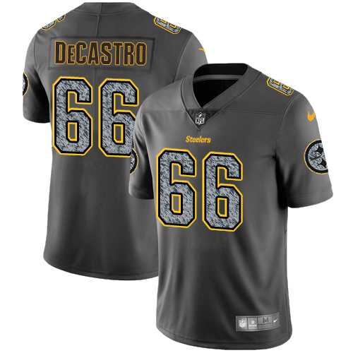 Nike Pittsburgh Steelers #66 David DeCastro Gray Static Men's NFL Vapor Untouchable Limited Jersey