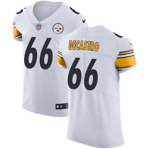 Nike Pittsburgh Steelers #66 David DeCastro White Men's Stitched NFL Vapor Untouchable Elite Jersey