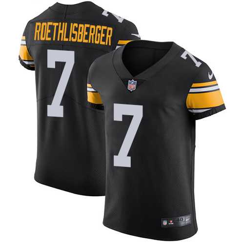 Nike Pittsburgh Steelers #7 Ben Roethlisberger Black Alternate Men's Stitched NFL Vapor Untouchable Elite Jersey