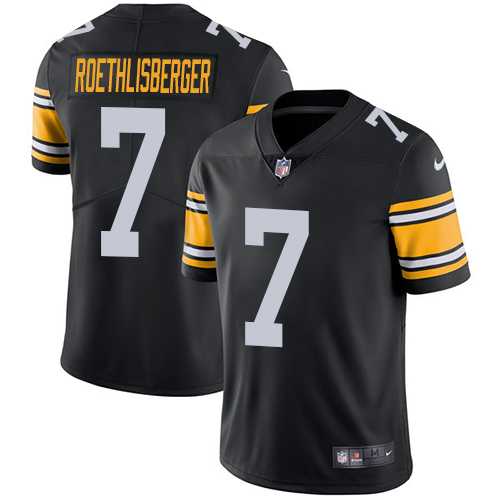 Nike Pittsburgh Steelers #7 Ben Roethlisberger Black Alternate Men's Stitched NFL Vapor Untouchable Limited Jersey Nike Pittsburgh Steelers #7 Ben Roethlisberger Black Alternate Men's Stitched NFL Vapor Untouchable Limited Jersey