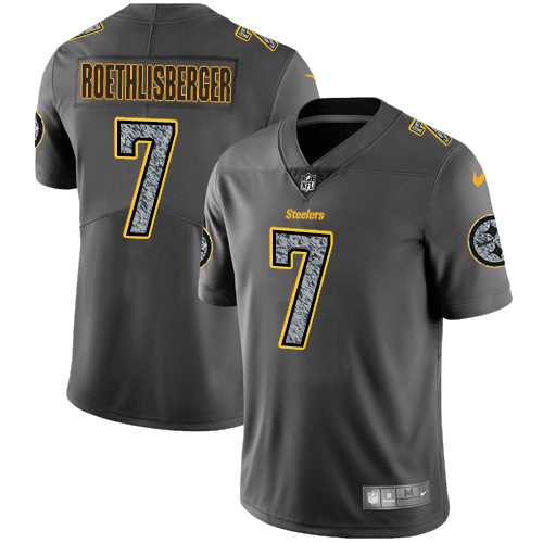Nike Pittsburgh Steelers #7 Ben Roethlisberger Gray Static Men's NFL Vapor Untouchable Limited Jersey