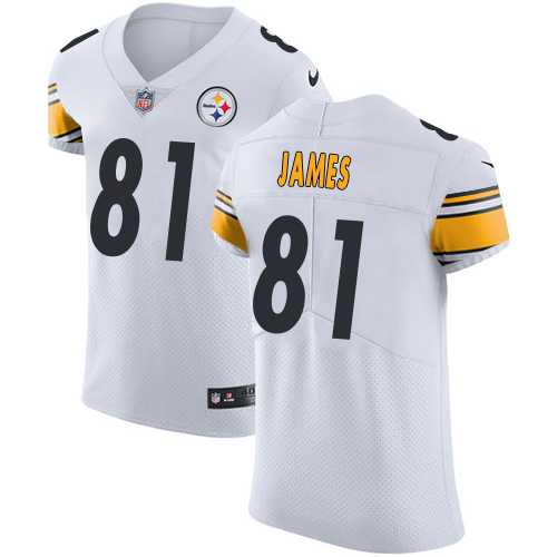 Nike Pittsburgh Steelers #81 Jesse James White Men's Stitched NFL Vapor Untouchable Elite Jersey