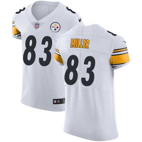 Nike Pittsburgh Steelers #83 Heath Miller White Men's Stitched NFL Vapor Untouchable Elite Jersey