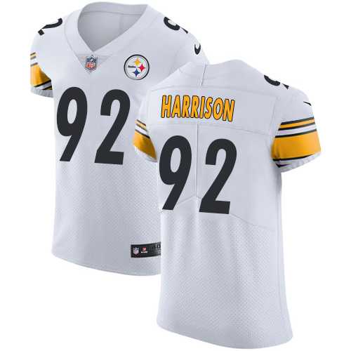 Nike Pittsburgh Steelers #92 James Harrison White Men's Stitched NFL Vapor Untouchable Elite Jersey