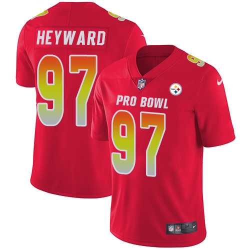Nike Pittsburgh Steelers #97 Cameron Heyward Red Men's Stitched NFL Limited AFC 2018 Pro Bowl Jersey