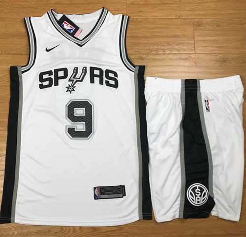 Nike San Antonio Spurs #9 Tony Parker White A Set NBA Swingman Association Edition Jersey