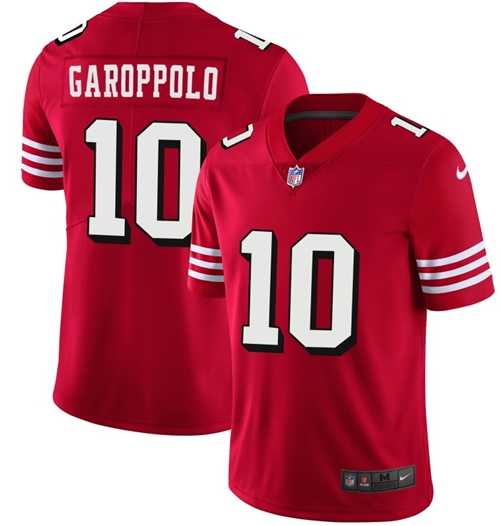 Nike San Francisco 49ers #10 Jimmy Garoppolo Red Team Color Men's Stitched NFL Vapor Untouchable Limited II Jersey