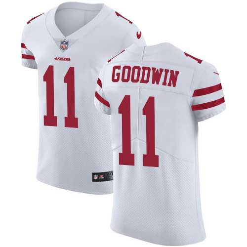 Nike San Francisco 49ers #11 Marquise Goodwin White Men's Stitched NFL Vapor Untouchable Elite Jersey