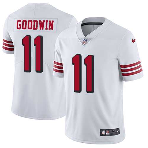 Nike San Francisco 49ers #11 Marquise Goodwin White Rush Men's Stitched NFL Vapor Untouchable Limited Jersey