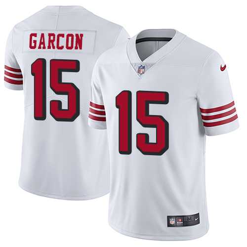 Nike San Francisco 49ers #15 Pierre Garcon White Rush Men's Stitched NFL Vapor Untouchable Limited Jersey