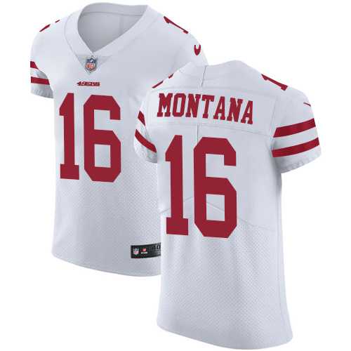 Nike San Francisco 49ers #16 Joe Montana White Men's Stitched NFL Vapor Untouchable Elite Jersey
