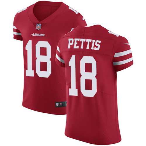 Nike San Francisco 49ers #18 Dante Pettis Red Team Color Men's Stitched NFL Vapor Untouchable Elite Jersey