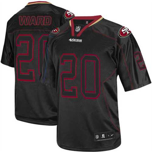 Nike San Francisco 49ers #20 Jimmie Ward Lights Out Black Men's Stitched NFL Elite Jersey