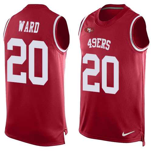 Nike San Francisco 49ers #20 Jimmie Ward Red Team Color Men's Stitched NFL Limited Tank Top Jersey