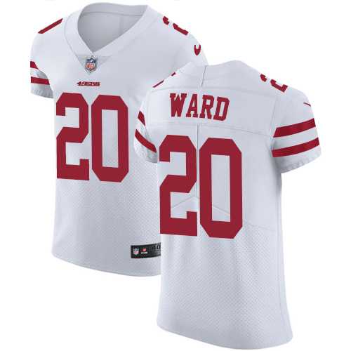 Nike San Francisco 49ers #20 Jimmie Ward White Men's Stitched NFL Vapor Untouchable Elite Jersey