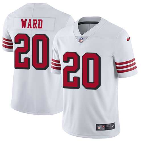 Nike San Francisco 49ers #20 Jimmie Ward White Rush Men's Stitched NFL Vapor Untouchable Limited Jersey