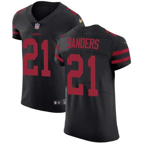 Nike San Francisco 49ers #21 Deion Sanders Black Alternate Men's Stitched NFL Vapor Untouchable Elite Jersey