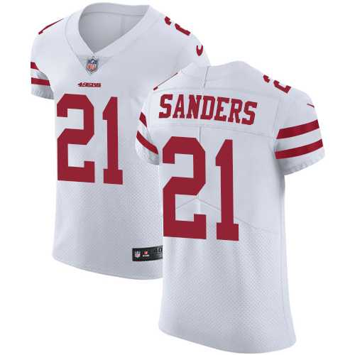Nike San Francisco 49ers #21 Deion Sanders White Men's Stitched NFL Vapor Untouchable Elite Jersey