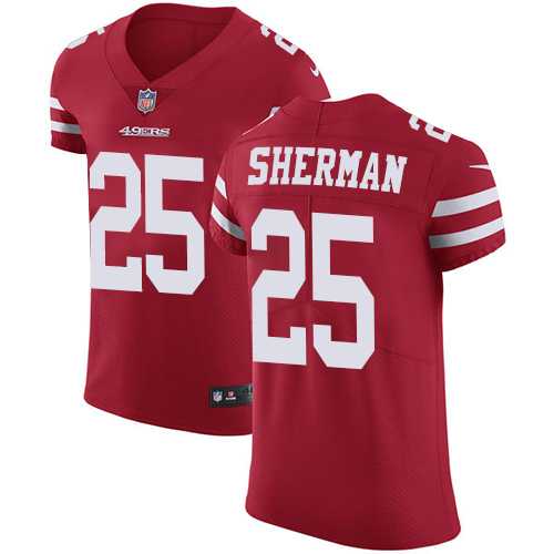 Nike San Francisco 49ers #25 Richard Sherman Red Team Color Men's Stitched NFL Vapor Untouchable Elite Jersey