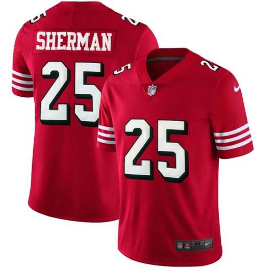 Nike San Francisco 49ers #25 Richard Sherman Red Team Color Men's Stitched NFL Vapor Untouchable Limited II Jersey Nike San Francisco 49ers #25 Richard Sherman Red Team Color Men's Stitched NFL Vapor Untouchable Limited II Jersey