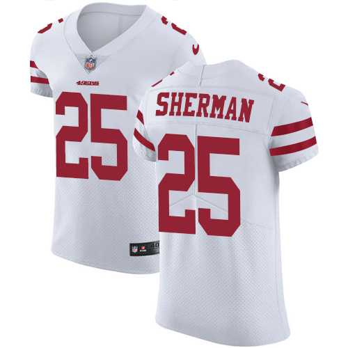 Nike San Francisco 49ers #25 Richard Sherman White Men's Stitched NFL Vapor Untouchable Elite Jersey
