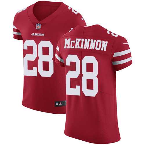 Nike San Francisco 49ers?#28 Jerick McKinnon Red Team Color Men's Stitched NFL Vapor Untouchable Elite Jersey