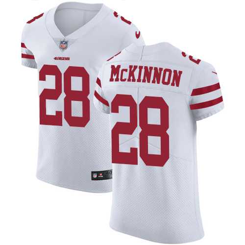 Nike San Francisco 49ers?#28 Jerick McKinnon White Men's Stitched NFL Vapor Untouchable Elite Jersey
