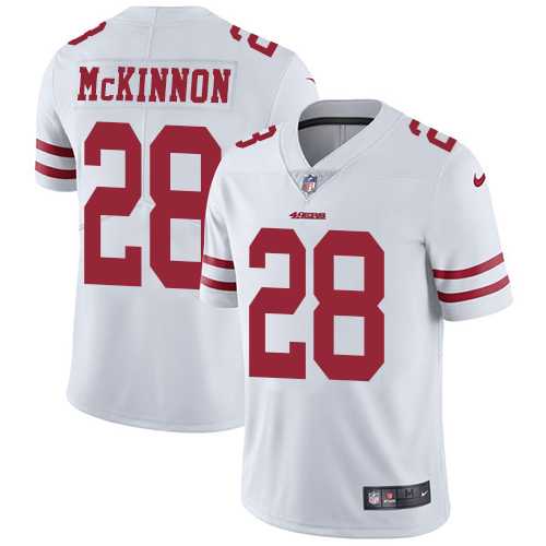 Nike San Francisco 49ers?#28 Jerick McKinnon White Men's Stitched NFL Vapor Untouchable Limited Jersey