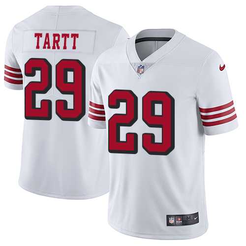 Nike San Francisco 49ers #29 Jaquiski Tartt White Rush Men's Stitched NFL Vapor Untouchable Limited Jersey