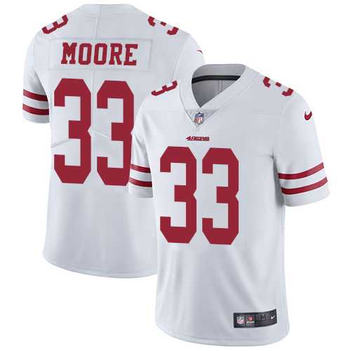 Nike San Francisco 49ers #33 Tarvarius Moore White Men's Stitched NFL Vapor Untouchable Limited Jersey