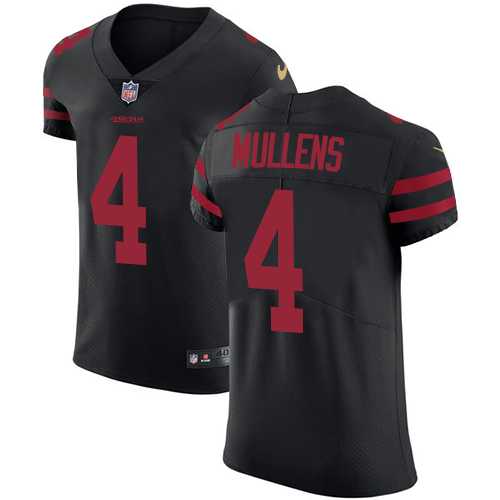 Nike San Francisco 49ers #4 Nick Mullens Black Alternate Men's Stitched NFL Vapor Untouchable Elite Jersey