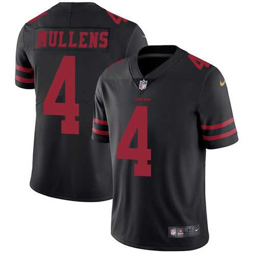 Nike San Francisco 49ers #4 Nick Mullens Black Alternate Men's Stitched NFL Vapor Untouchable Limited Jersey