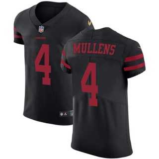 Nike San Francisco 49ers #4 Nick Mullens Black Men's Stitched NFL Vapor Untouchable Elite Jersey