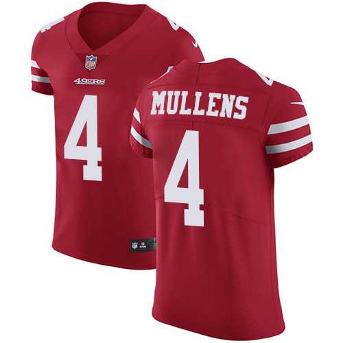 Nike San Francisco 49ers #4 Nick Mullens Red Team Color Men's Stitched NFL Vapor Untouchable Elite Jersey