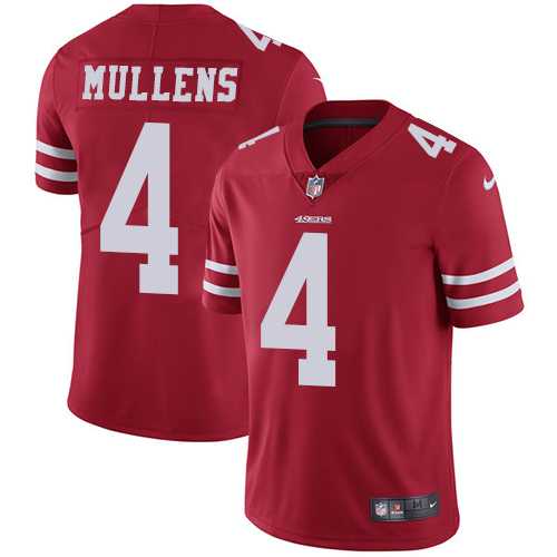 Nike San Francisco 49ers #4 Nick Mullens Red Team Color Men's Stitched NFL Vapor Untouchable Limited Jersey Nike San Francisco 49ers #4 Nick Mullens Red Team Color Men's Stitched NFL Vapor Untouchable Limited Jersey